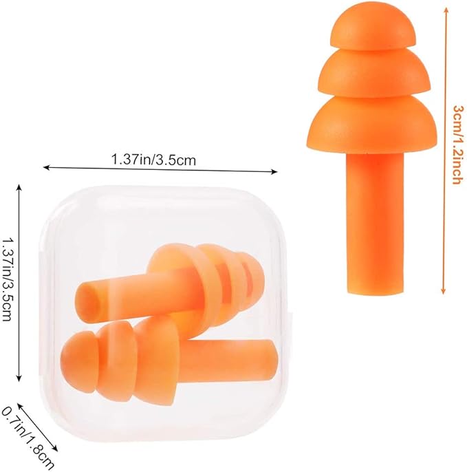 Earplugs for Sleeping, 27 Pairs Silicone Ear Plugs for Swimming with Aluminum Carry Case Noise Reduction for Learning, Hearing Protection, Concerts, Airplanes, Shooting for Woman, Man, Kids (27)