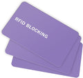 RFID Blocking Card - 3 Pack, Contactless NFC Credit Card ID Protection Safe Bank Card Passport Entire Wallet Purse Shield Protector Blocker Guard (Pack of 3, Purple)