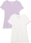 Amazon Essentials Women's Regular-Fit Short-Sleeve T-Shirt (Crewneck and V-Neck Options), Multipacks