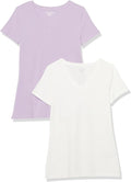 Amazon Essentials Women's Regular-Fit Short-Sleeve T-Shirt (Crewneck and V-Neck Options), Multipacks