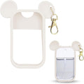 Mouse Design Silicone Case Compatible with Touchland Hand Sanitizer Spray 1 fl oz, Silicone Protective Case Holder with Keychain for Power Mist and Glow Mist, White