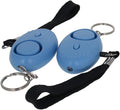 Othmro Safe Sound Personal Alarm 2 Pack 130DB Personal Security Alarm Keychain with LED Lights, Emergency Safety Alarm for Women, Men, Children, Elderly Light Blue