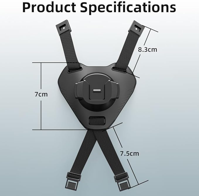 Slide-in Motorcycle Helmet Chin Strap Mount, Quick-Release Motorcycle Helmet Mount Compatible with Go Pro13/12/11/10/9, DJI Action 6/5 Pro/4, DJI Nano, Insta360 ONE R,AKASO/Campark/YI and More