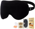 100% Light Blocking Sleep Mask Set, Only 0.73oz Light Comfortable 3D Contoured Memory Foam, Blink Freely Eye Masks for Sleep, Travel, Nap, for Men Women Side Sleeper, Black
