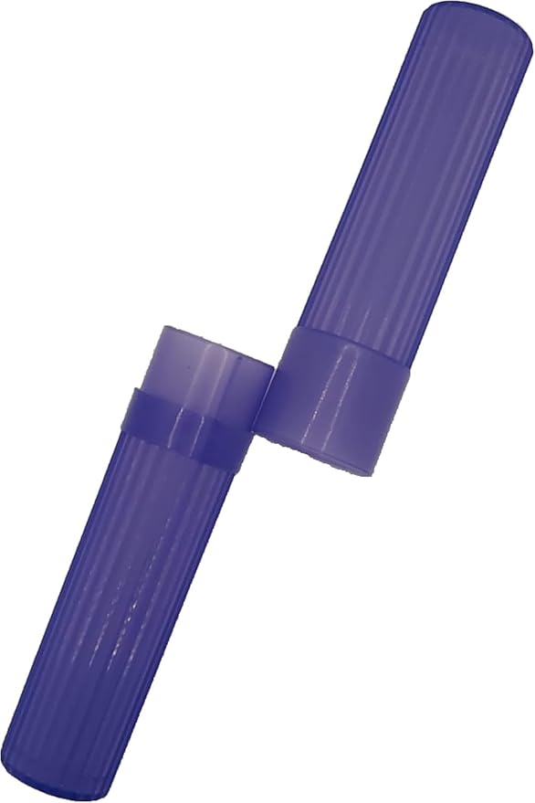 American Comb Purple Toothbrush Covers & Soap Box Set - Matching Colors - Tooth Brush Cover Cap, Soap Dish Travel Holder - Plastic Portable Set