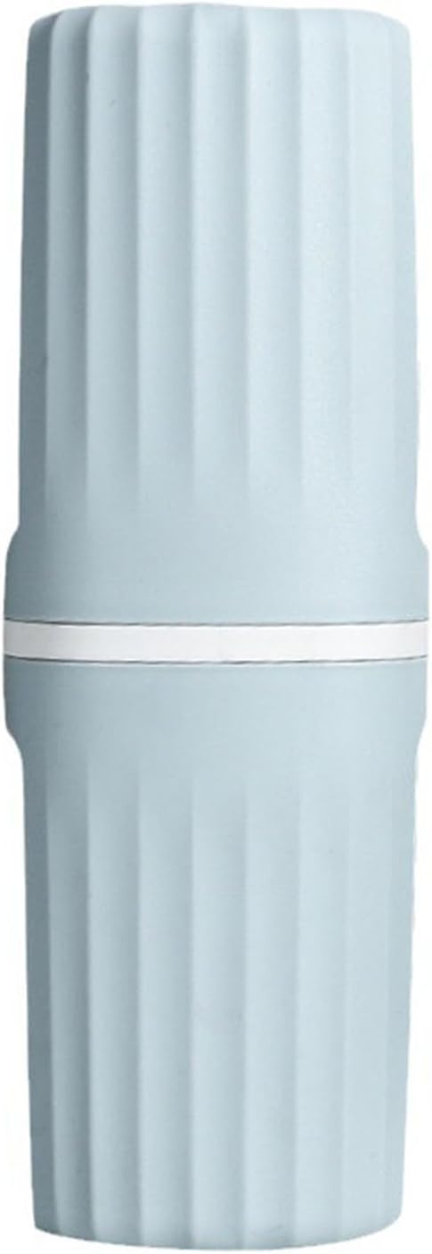 Toothbrush Travel Case, 2 in 1 Portable Travel Toothbrush Case with Mouthwash Cup, Large Capacity Toothpaste & Toothbrush Holder Container for Travel Camping Business Trip School Dorm Bathroom