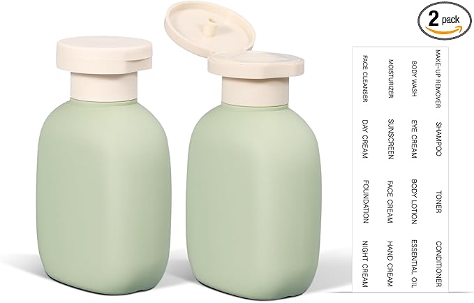 ASEVAT 3.4oz Travel Bottle with Flip Cap, Leak Proof Squeeze Bottles, Refillable Plastic Travel Containers for Creams, Lotion, Foundation, Shampoo, Conditioner
