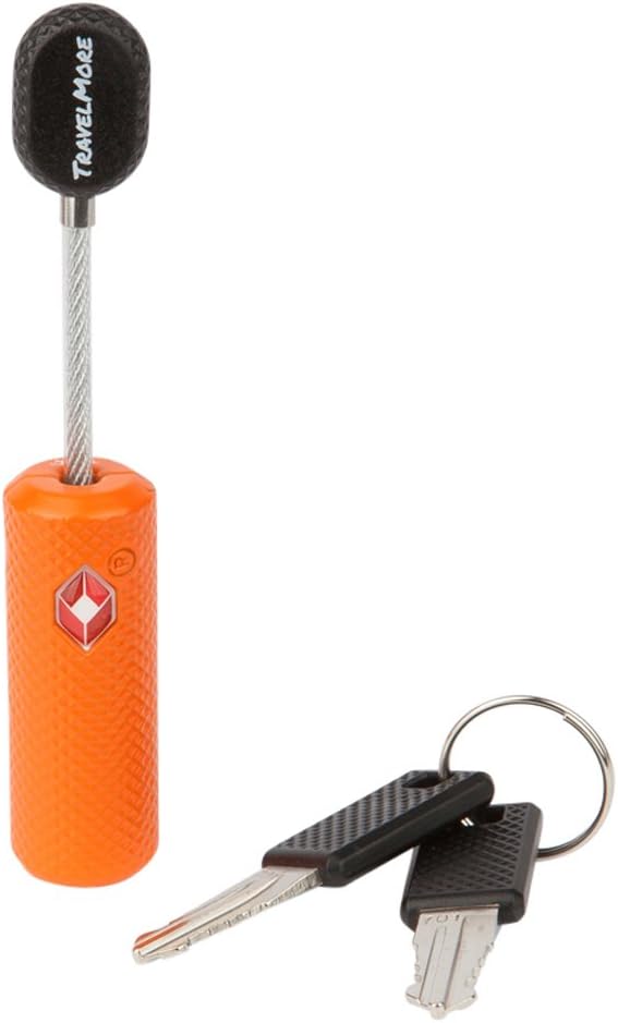 TSA Approved Luggage Locks with Keys for Travel – Flexible Ultra Secure Mini Key Padlock & Metal Zinc Alloy Material – Orange