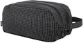 GOX Small Travel Toiletry Bag for Men, Dopp Kit, Water-Repellent Nylon, TSA Carry-On Leakproof Cosmetic Organizer (10.4"x5.5"x5.1") & Carry Handle (Black)
