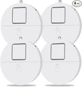 Window Alarm System 4-Pack - Ultra-Loud 120dB Alarms with Advanced Vibration Sensors - Window Security Alarms for Glass Break Detection - Features Low Battery LED Indicator