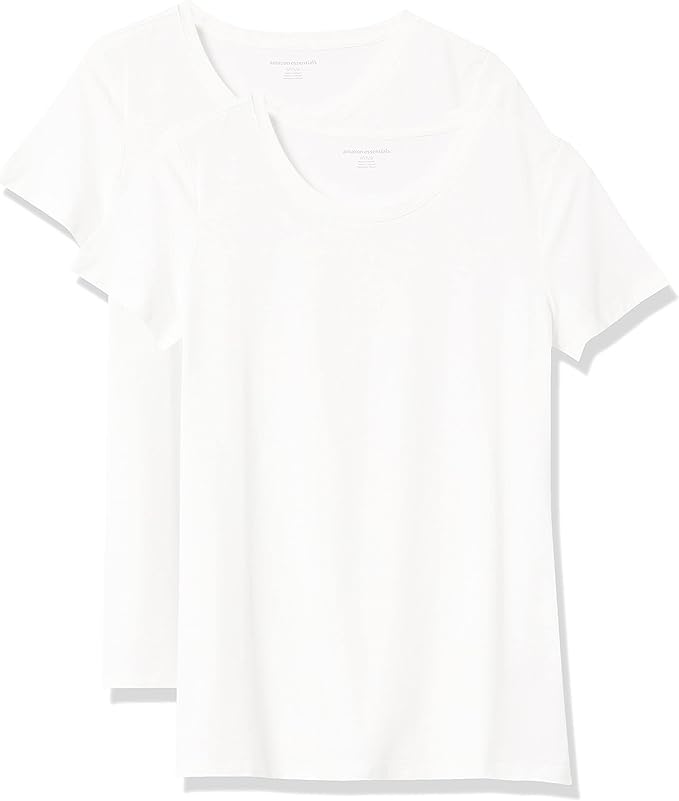 Amazon Essentials Women's Regular-Fit Short-Sleeve T-Shirt (Crewneck and V-Neck Options), Multipacks