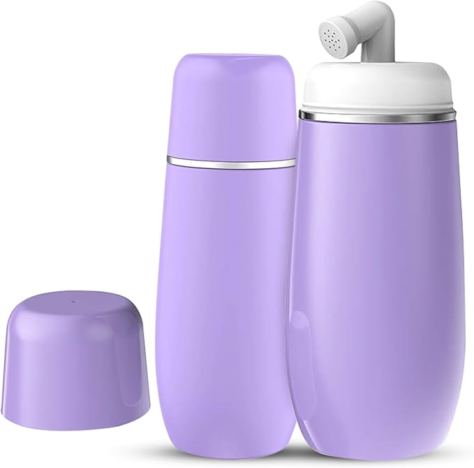 Portable Bidet for Travel - Friendly Handheld Personal - Peri Bottle - with 400ml Capacity, Convenient & Leakproof Design for Personal Hygiene Cleaning - Portable Bidet for Women and Men. (Purple)