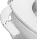 SAMODRA Ultra-Slim Hygienic Bidets Attachment for Existing Toilets - Adjustable Fresh Water Pressure Dual Nozzle (Frontal & Rear Wash) Easy to Install, Rose Gold