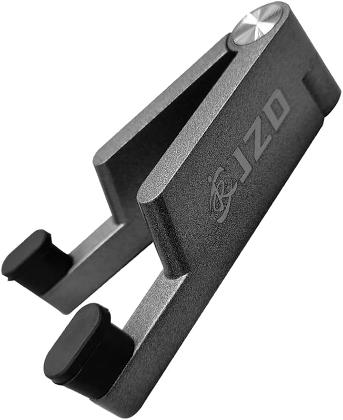JZD Multi-Functional Metal Cell Phone Stand, Adjustable Viewing Angle, Non-Slip Base for Desk, Compatible with All Smartphones & Tablets