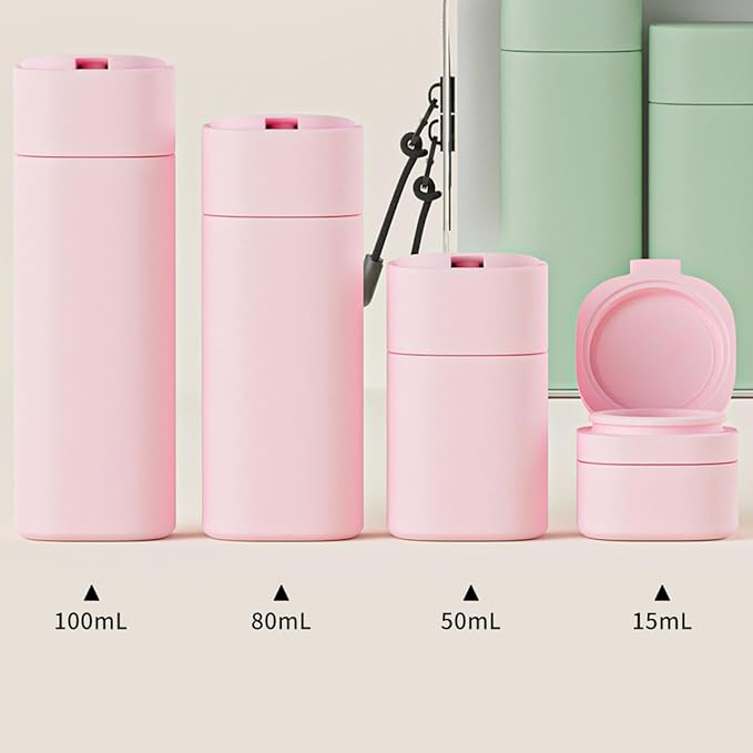 Travel Bottles Set - TSA Approved Leak Proof Squeezable Containers for Toiletries, Conditioner, Shampoo, Lotion & Body Wash Accessories (white)