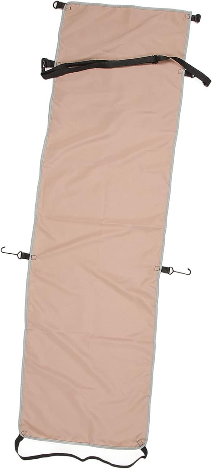 Ergonomic Airplane Footrest Hammock Cover Adjustable Travel Footrest for Improved Sitting Position on Planes Buses and Outdoor Seating (Khaki)