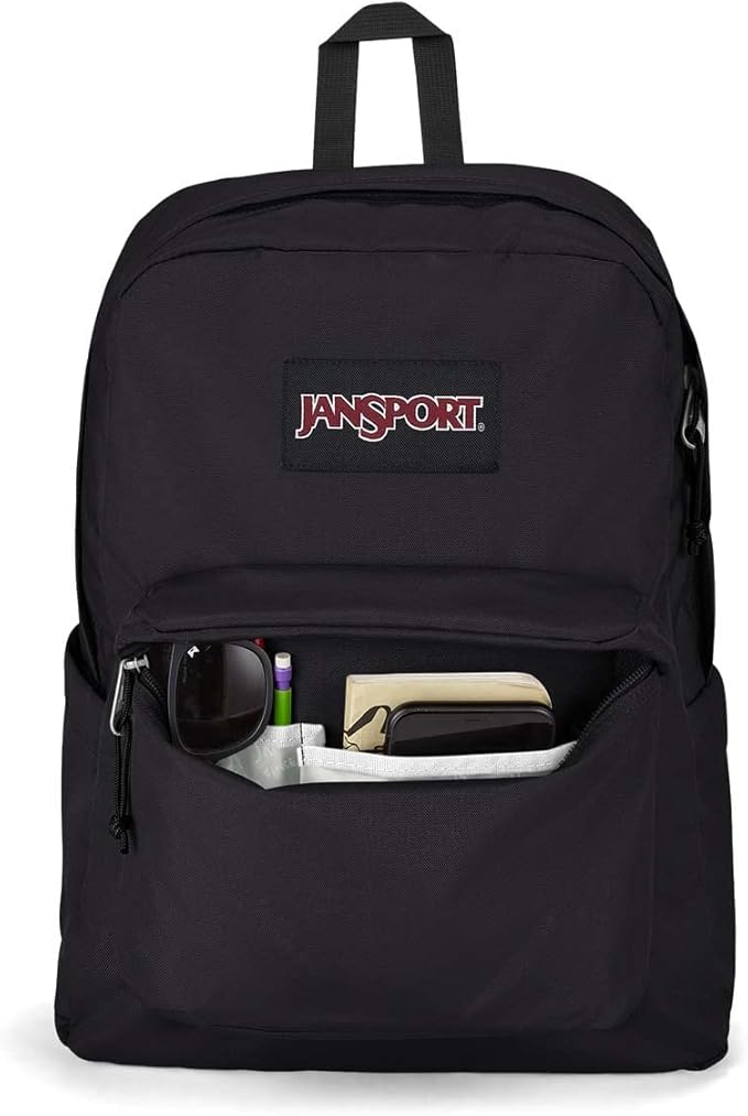 JanSport SuperBreak Plus Backpack with Padded 15-inch Laptop Sleeve and Integrated Bottle Pocket - Spacious and Durable Daypack for Work and Travel - Black