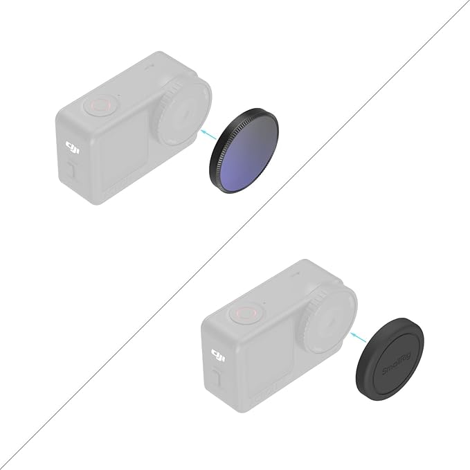 SmallRig 1/4 Black Mist Filter for DJI Osmo Action 6, Snap On Black Diffusion 1/4 Filter with Silicone Cover & Cleaning Cloth, HD Optical Glass, Multi-Coated - 6086