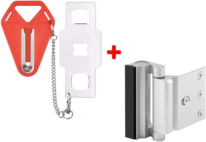 Portable Door Lock Home Security, Upgraded Travel Lock Apartment Hotel Lock, Apartment Essentials for First Apartment Door Locks, Home Security Door Lock, Upgrade Easy Open Childproof Door Reinforceme