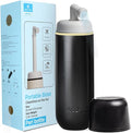Portable Bidet for Travel & Toilet Hygiene | Handheld Peri Bottle for Women & Men | (12.84oz/380ml) Leakproof Collapsible & Expandable Travel Bidet | Ideal for Postpartum & Personal Hygiene (Black)