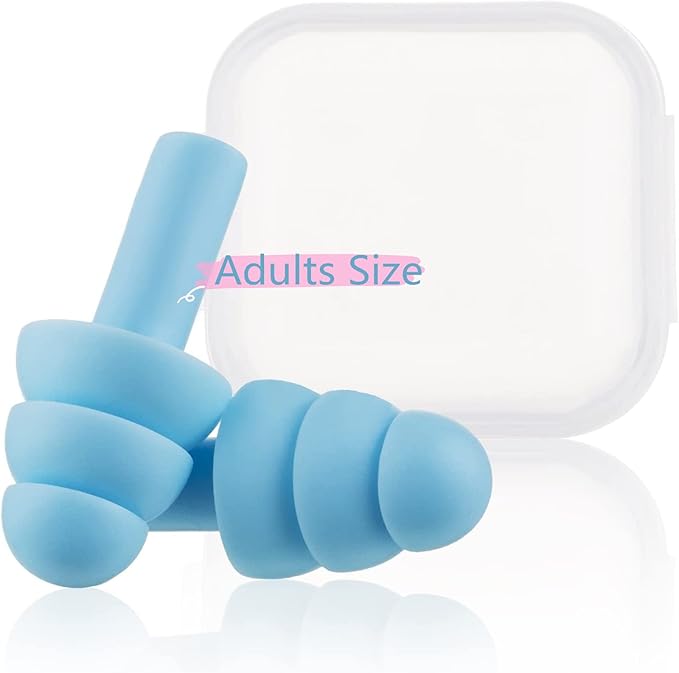 6 Pairs Kids Adults Ear Plugs Swimming Noise Cancelling Reusable Earplugs for Sleeping and Swimming, 6 Assorted Colors(Classic Colors)