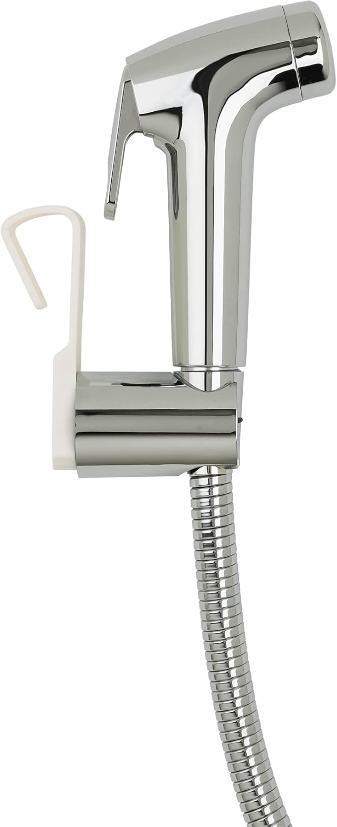 Brondell PS-91C PureSpa Essential Handheld Bidet Sprayer for Toilets, Includes Spiral Metal Hose and Holster, Ambient Temperature, Polished Chrome