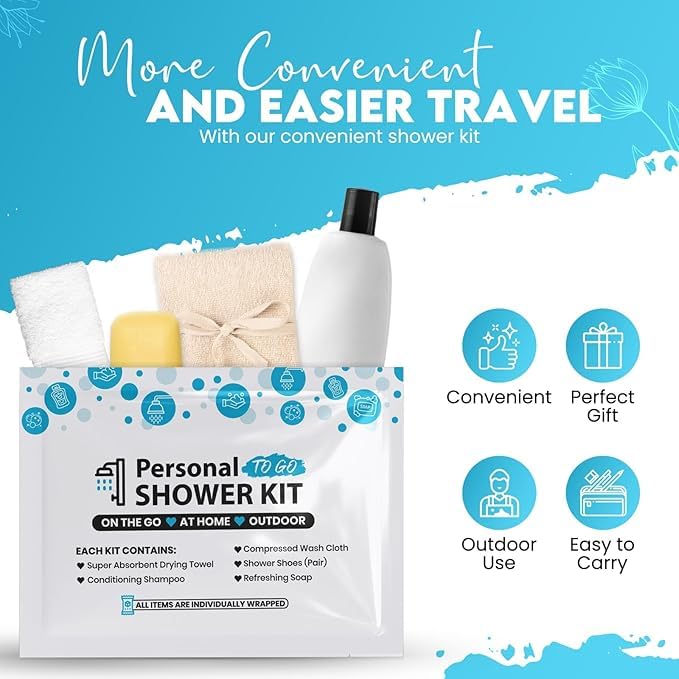 Compact Personal Shower Kit To-Go– Your Hygiene Companion for Travel, Gym, and Outdoor Adventures (10)