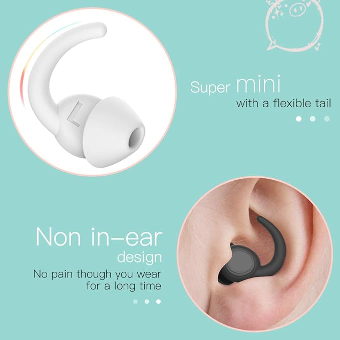 Ear Plugs for Sleeping, Noise Reduction Reusable Earplugs for Sleep, Hearing Protection Soft Comfy Silicone Ear Plugs for Concerts, Focus, Travel, Work, 33dB Noise Cancelling (navyblue)