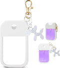 Silicone Case Compatible with Touchland Hand Sanitizer Spray, Protective Case with Jelly Balloon Dog Design Keychain for Power Mist and Glow Mist 1Fl Oz, Hand Sanitizer Spray Accessory (White)