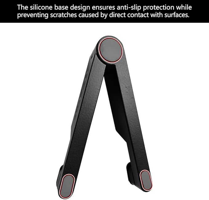 JZD Cell Phone Stand for Desk - Adjustable Angle Foldable & Portable Holder with Stable Base for All Smartphones ﻿