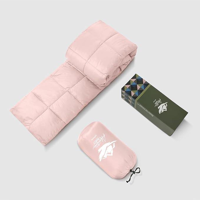 Mini Camping Blanket,Lightweight Puffy Blanket Packable Down Alternative Throw Blanket Waterproof Windproof for Outdoors, Travel, Beach, Airplane, Hiking