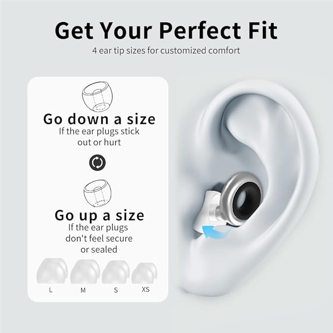 Noise Cancelling Ear Plugs for Work and Travel – Reusable Silicone Earplugs with Cord – Comfortable Hearing Protection for Airplanes and Commuting