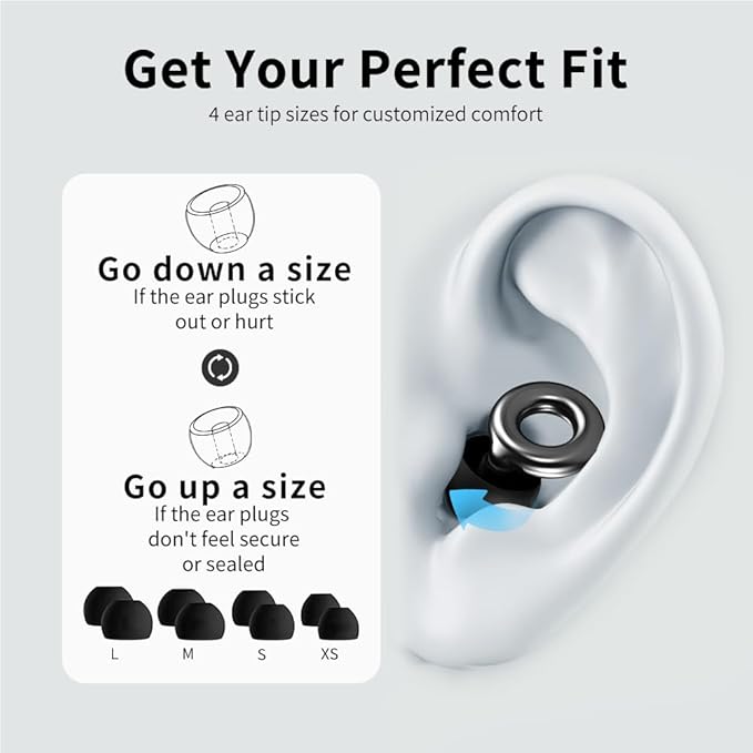 Motorcycle Ear Plugs – Reusable Silicone Noise Reduction Earplugs with Cord – Ideal for Riding, Sports Events, and Outdoor Activities
