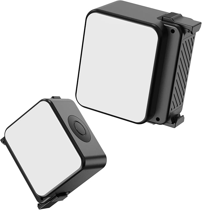 ULANZI LM18 Mini LED Video Light for DJI Pocket 3 Xtra, 5600K 100Lux Fill Light with Quick AC Mount, 3 Brightness Levels, 500mAh Battery, IPX5 Waterproof, for Action Camera/Pocket 3 Adapter