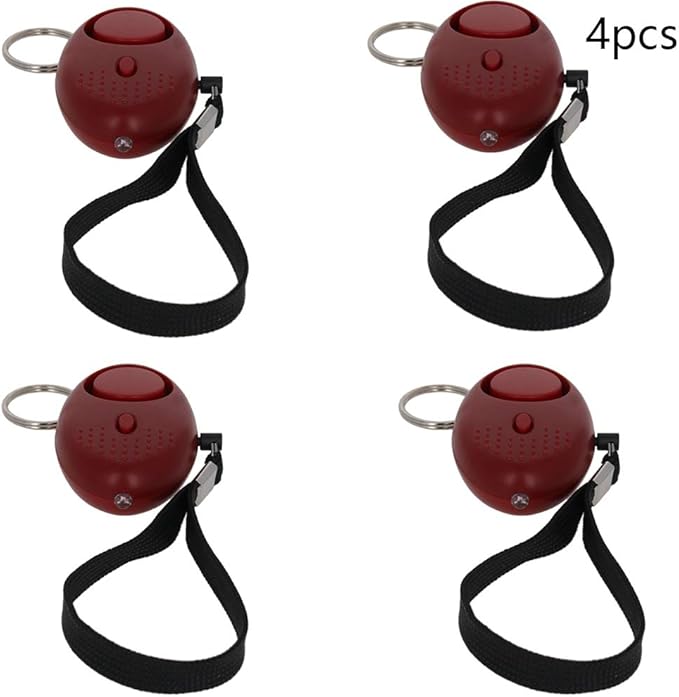Othmro Safe Sound Personal Alarm 4 Pack 130DB Personal Security Alarm Keychain with LED Lights, Emergency Safety Alarm for Women, Men, Children, Elderly Red