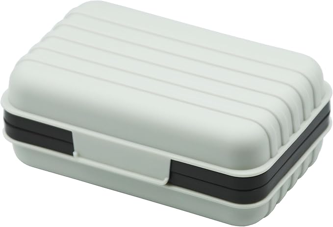 2 Pack Travel Soap Case Holder,Portable Soap Box with Draining Layer for Shower,Bathroom,Camping,Hiking,Gym (White)