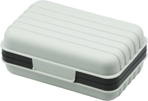 2 Pack Travel Soap Case Holder,Portable Soap Box with Draining Layer for Shower,Bathroom,Camping,Hiking,Gym (White)