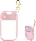 TERPINK Silicone Case Compatible with Touchland Hand Sanitizer Spray, Protective Case with Keychain for Power Mist and Glow Mist 1 fl oz, Hand Sanitizer Spray Accessory (Glitter Sequin Pink)