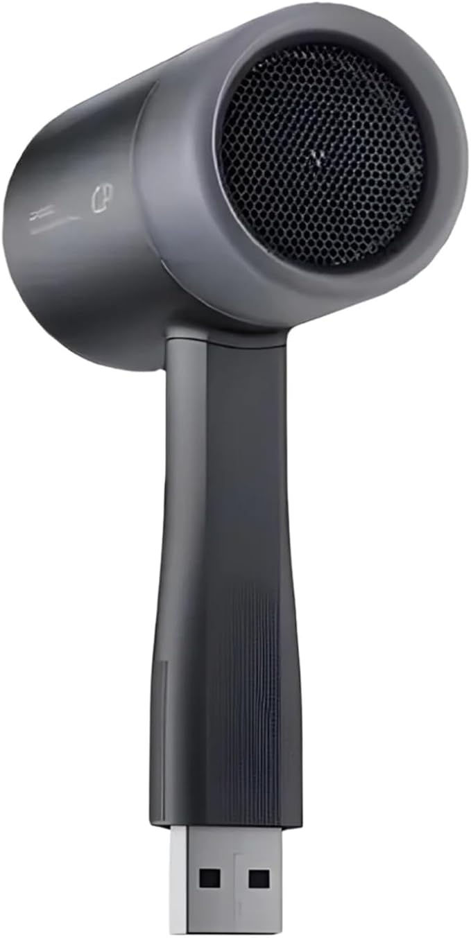 Everlasting Comfort Mini Turbo USB Flexible Fan, Portable Pocket Quiet Fan with Bendable Neck and for Battery Power Bank, Laptop, and USB Ports – Black