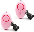 Othmro 2 Pack 120DB Personal Alarm with LED Lights, Emergency Safety Alarm for Women, Men, Children, Elderly Pink