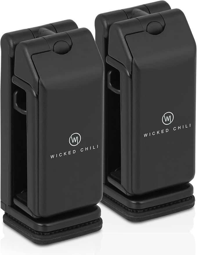 Wicked Chili 2X Airplane in Flight Phone Holder | Travel Essential Gadget for Plane | Universal Foldable Pocket Size Smartphone Mount | 360° Rotation | Train Work Monitor Kitchen & Video (Patented)
