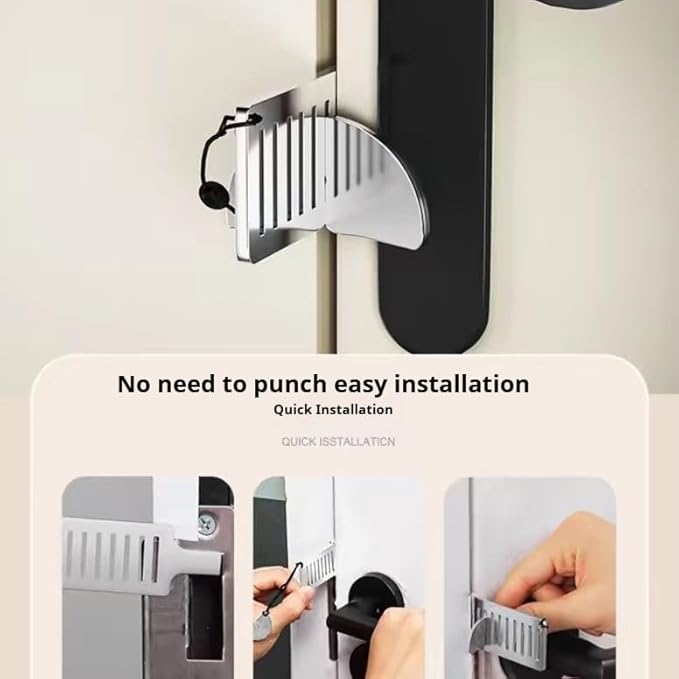 Door Stopper Hotel Portable Door Stopper Girls Safety – Top Door Anti-Wolf Blocking, Door Anti-Locking, Anti-Theft Home Alone Door Stopper