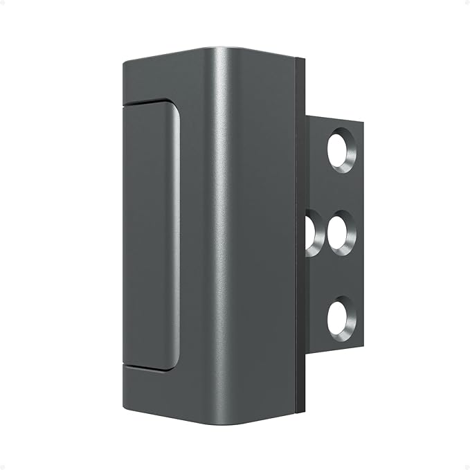 Home Security Door Reinforcement Lock (Aluminum-Grey-1Pack)