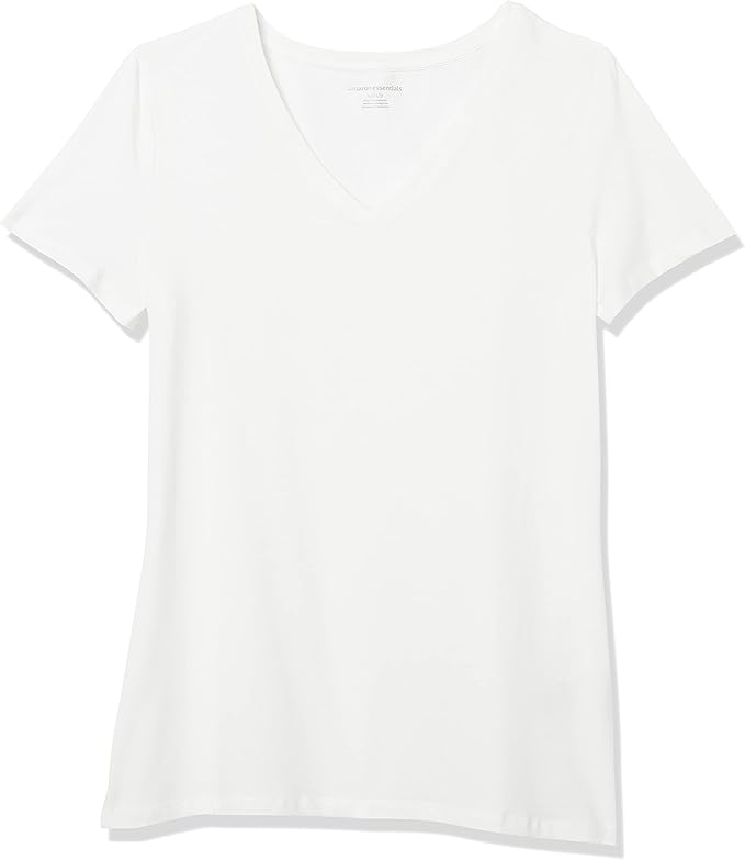 Amazon Essentials Women's Regular-Fit Short-Sleeve T-Shirt (Crewneck and V-Neck Options), Multipacks