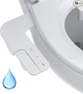 Toilet Bidet Attachment, Non-Electric Dual Nozzle (Feminine/Bidet Wash), Self-Cleaning Fresh Cold Water Sprayer Bidets for Toilets with Adjustable Water Pressure (Paddle Shifters, White)
