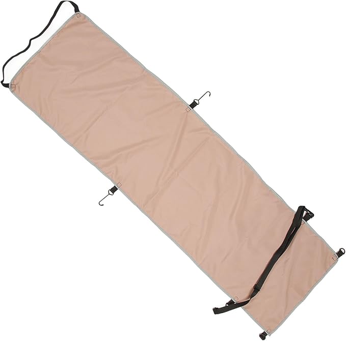 Ergonomic Airplane Footrest Hammock Cover Adjustable Travel Footrest for Improved Sitting Position on Planes Buses and Outdoor Seating (Khaki)
