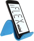 iFLEX Mini Flexible Phone Holder for Travel, Work and Home – This Travel Cell Phone Stand is The Perfect iPhone Holder and Works with Any Smartphone – Non-Slip Grip, Strong and Durable - Sky Blue