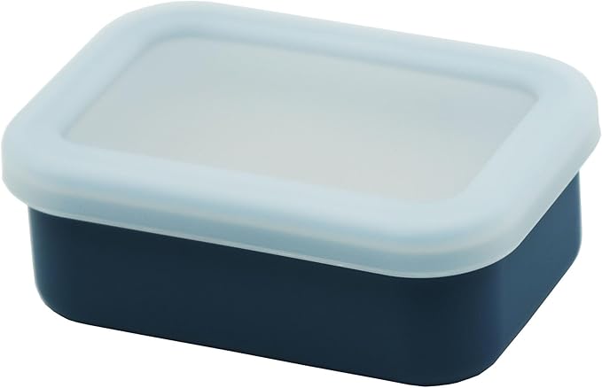 Silicone Travel Soap Case,Portable Soap Box with Draining Layer for Shower,Bathroom,Camping,Hiking,Gym (Navy Blue)