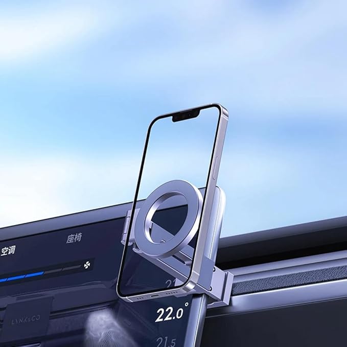 Universal Magnetic Phone Holder Travel Essential Flexible Rotation Hands-Free Airplane Phone Mount for Smartphone Easy Install Easy to Use Silver