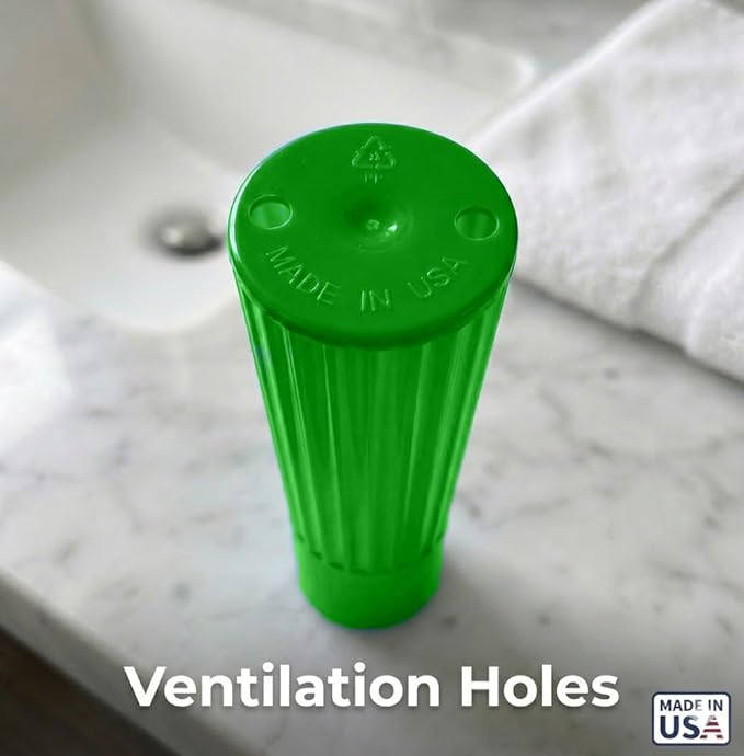 American Comb Toothbrush Holder (Green) - Made in USA, with Ventilation Holes, for Toothbrush Covers, Toothbrush Holder, Toothbrush Soft, Durable Design, Hygienic Bathroom Accessory